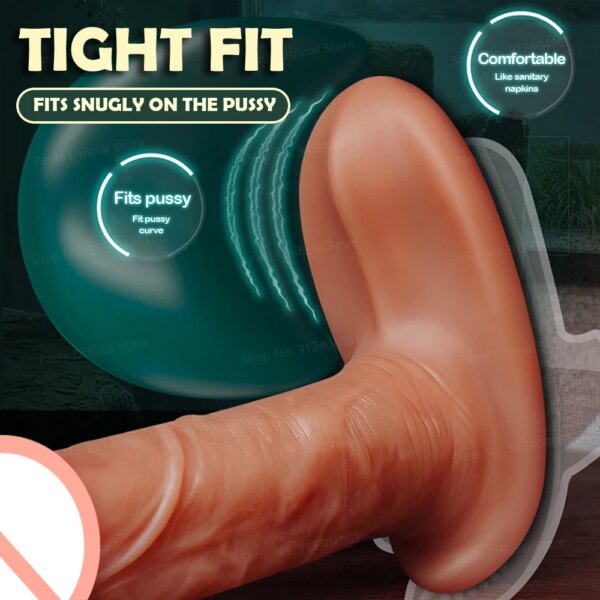 Remote Control Wearable Vibrator for Women Realistic Dildos Telescoping Thrust Panty Vibrating Vaginal Stimulator Adult Sex Toy