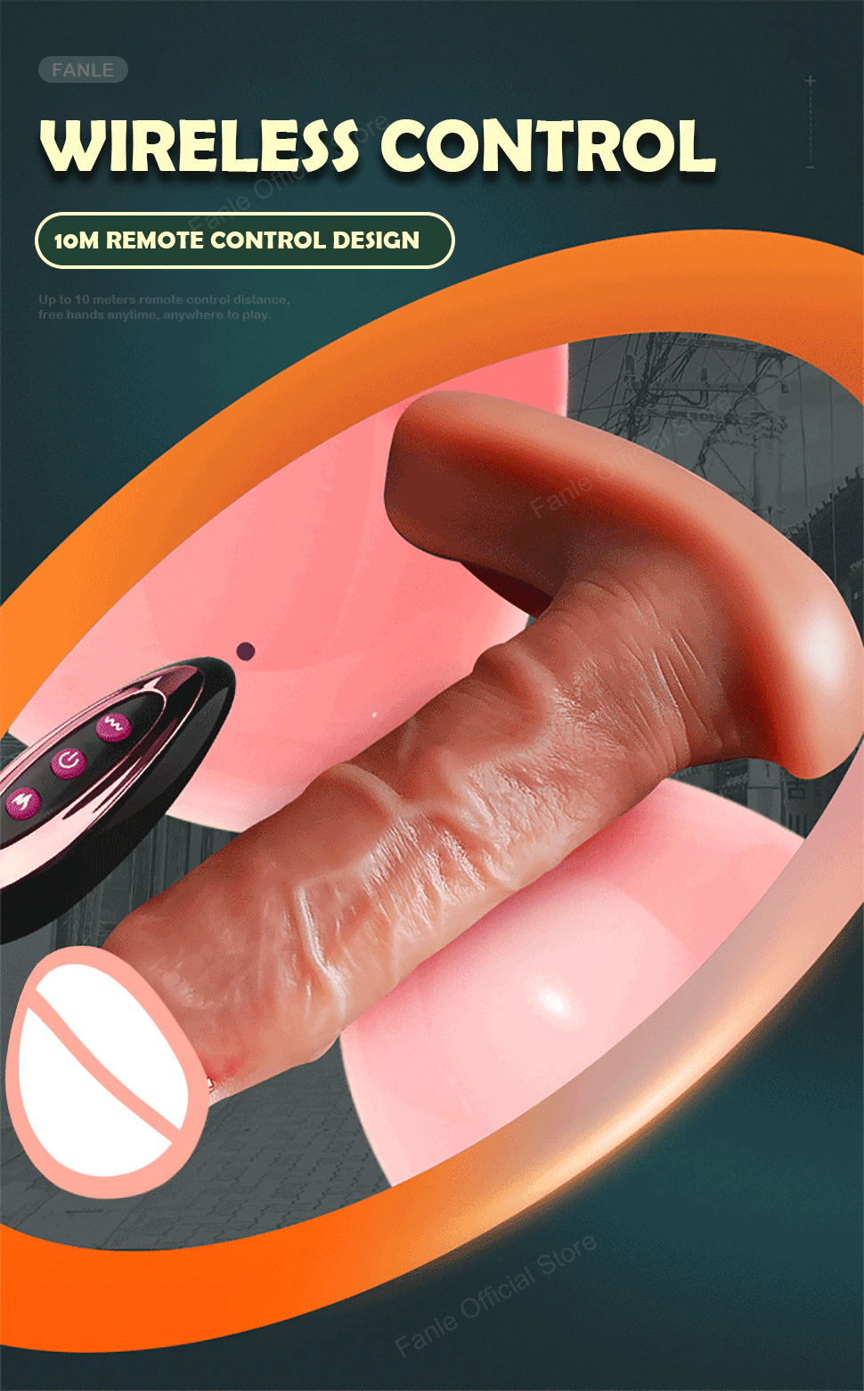 Remote Control Wearable Vibrator for Women Realistic Dildos Telescoping Thrust Panty Vibrating Vaginal Stimulator Adult Sex Toy