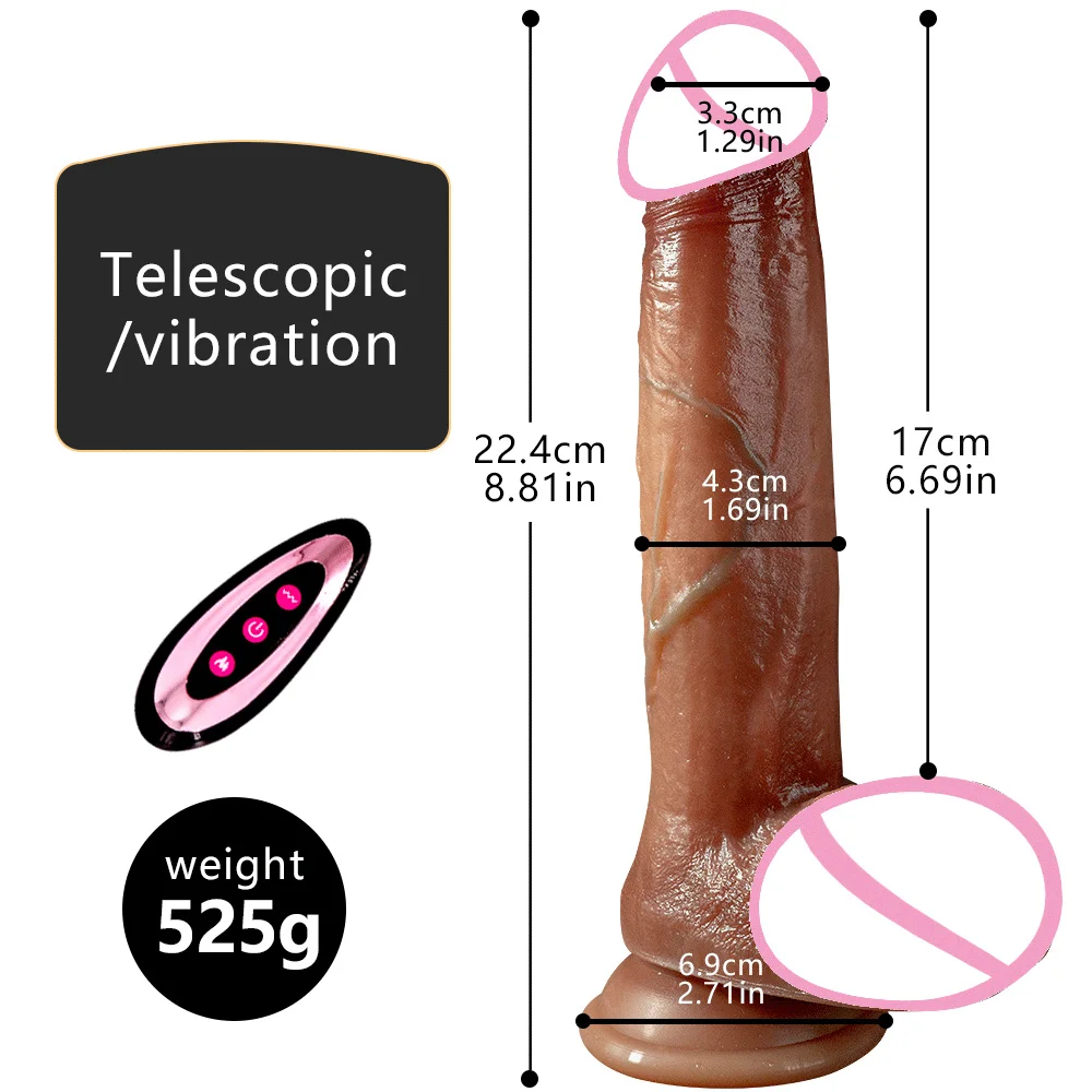 Realistic Dildo Vibrator for Women Dildos Sex Toys Heating Dick Remote Control Penis Vibrators Telescopic Dildo Anal Sex Machine