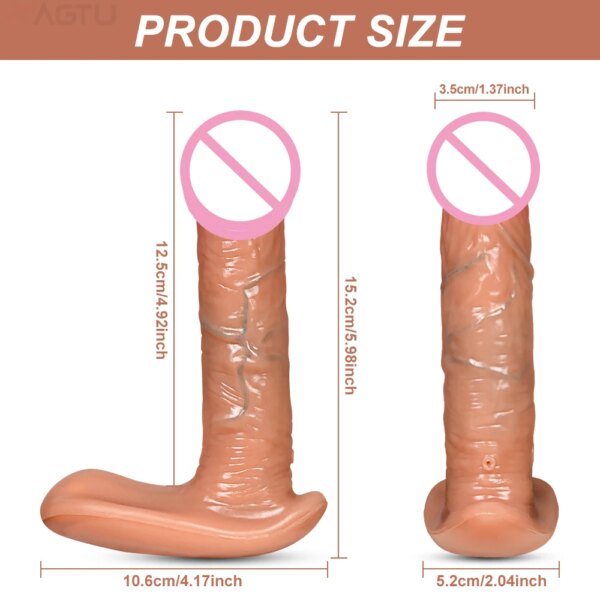 Remote Control Realistic Thrusting Dildo for Women Clitoris Stimulation Heating G Spot Big Penis Skin Feeling Female Vibrator