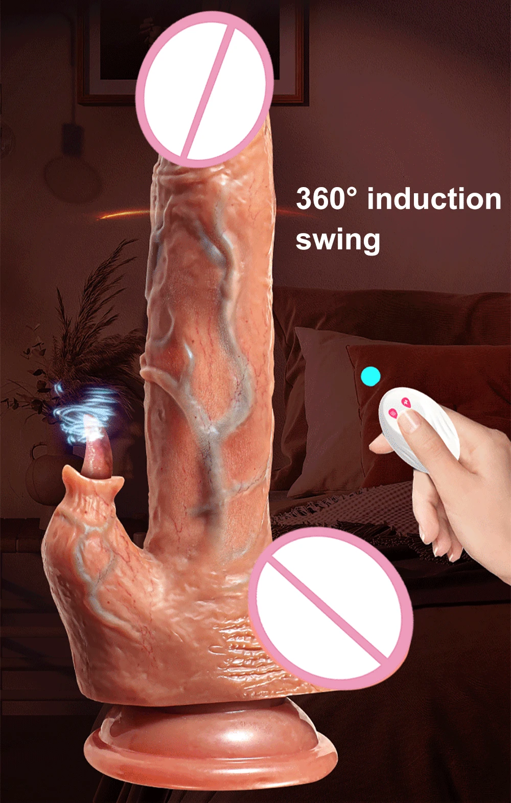 Thrusting Swing Dildo Wireless Remote Control Vibrator Realistic Penis Gay Suction Cup Masturbator Big Dick For Women Sex Toys