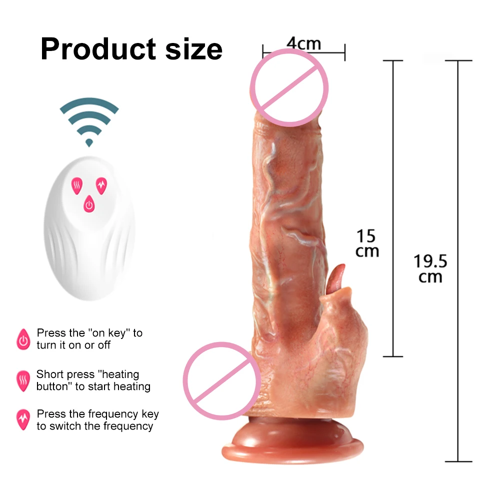 Thrusting Swing Dildo Wireless Remote Control Vibrator Realistic Penis Gay Suction Cup Masturbator Big Dick For Women Sex Toys