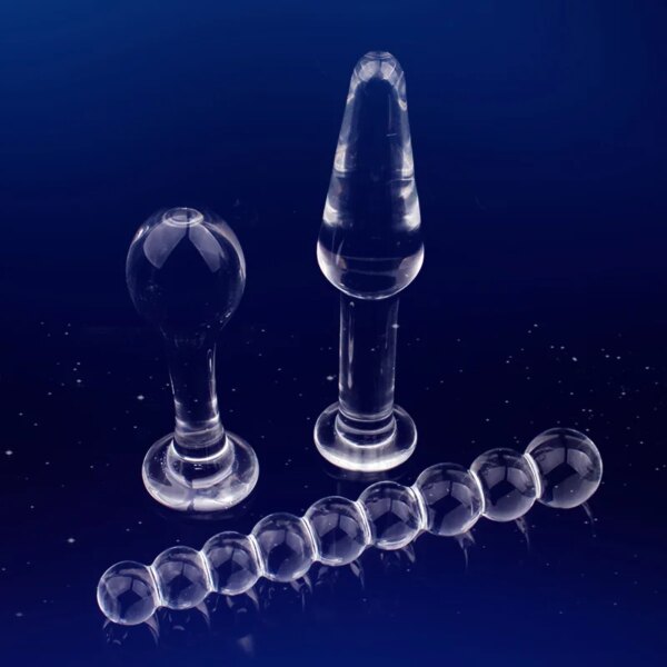 Erotic Pyrex Glass Dildo Anal Bead Butt Plug For Fetish Bdsm Bondage Couples Flirting Adults Games Sex Toys For Women Men Gay