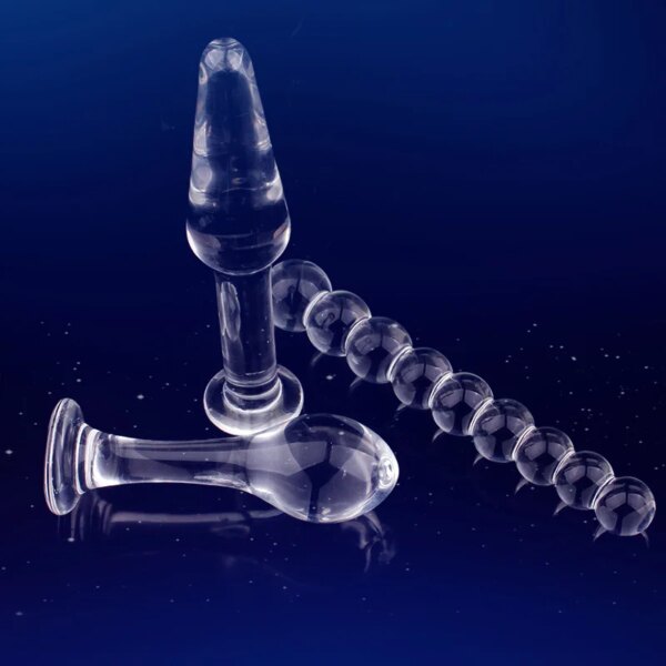 Erotic Pyrex Glass Dildo Anal Bead Butt Plug For Fetish Bdsm Bondage Couples Flirting Adults Games Sex Toys For Women Men Gay