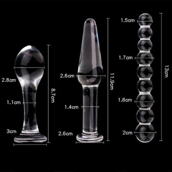 Erotic Pyrex Glass Dildo Anal Bead Butt Plug For Fetish Bdsm Bondage Couples Flirting Adults Games Sex Toys For Women Men Gay