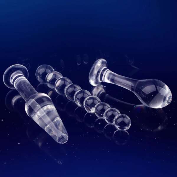Erotic Pyrex Glass Dildo Anal Bead Butt Plug For Fetish Bdsm Bondage Couples Flirting Adults Games Sex Toys For Women Men Gay