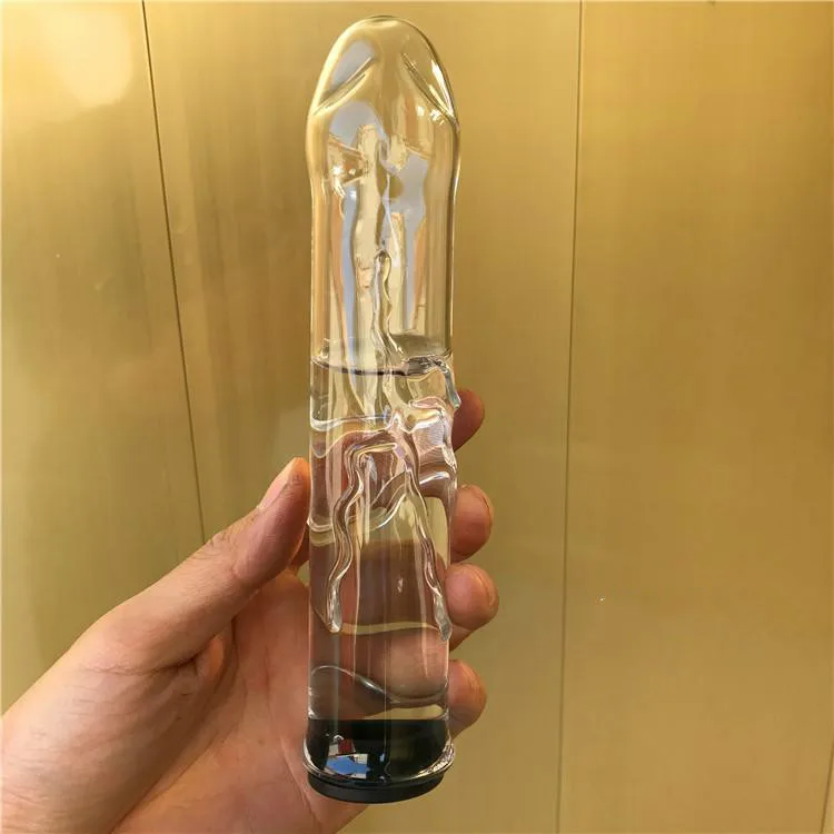 Hollow Glass Dildo Add Hot Ice Water Pyrex Anal Plug Butt Plug Fake Penis Anus Massage Wand Adult Sex Toys for Couples Gay Women