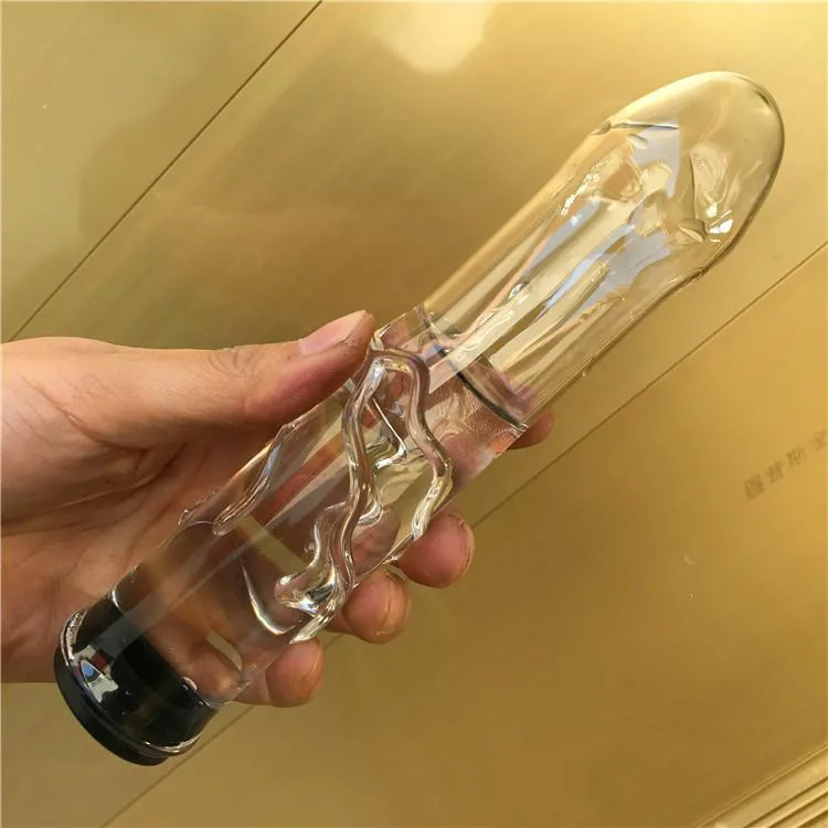 Hollow Glass Dildo Add Hot Ice Water Pyrex Anal Plug Butt Plug Fake Penis Anus Massage Wand Adult Sex Toys for Couples Gay Women