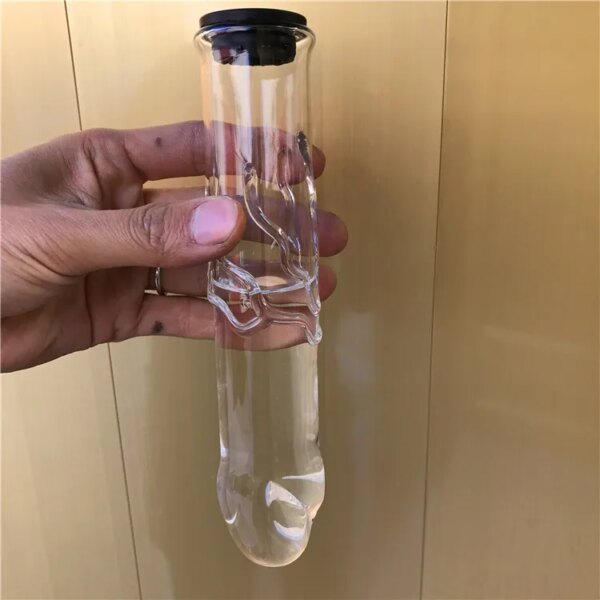 Hollow Glass Dildo Add Hot Ice Water Pyrex Anal Plug Butt Plug Fake Penis Anus Massage Wand Adult Sex Toys for Couples Gay Women