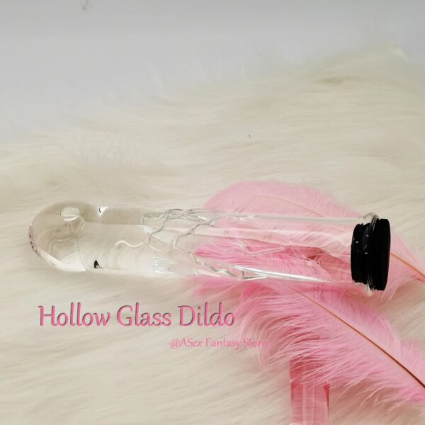 Hollow Glass Dildo Add Hot Ice Water Pyrex Anal Plug Butt Plug Fake Penis Anus Massage Wand Adult Sex Toys for Couples Gay Women