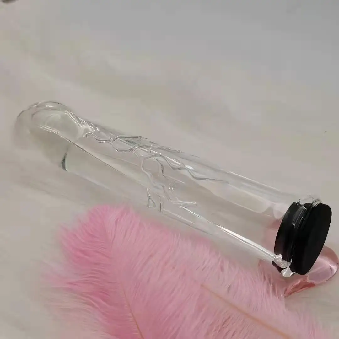Hollow Glass Dildo Add Hot Ice Water Pyrex Anal Plug Butt Plug Fake Penis Anus Massage Wand Adult Sex Toys for Couples Gay Women