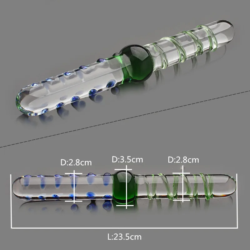 Double Head Solid Pyrex Crystal Glass Dildo Penis Anal Beads Butt Plug Erotic Toys for Couples Bdsm Bondage Flirt Sex Shop Double Head Solid Pyrex Crystal Glass Dildo Penis Anal Beads Butt Plug Erotic Toys for Couples Bdsm Bondage Flirt Sex Shop
