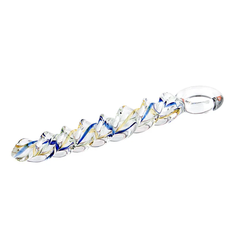 Pyrex Glass Dildo Crystal Threaded Glass Butt Plug Artificial Penis Dildos For Women Masturbator Anal Butt Plug Sex Toys For Men