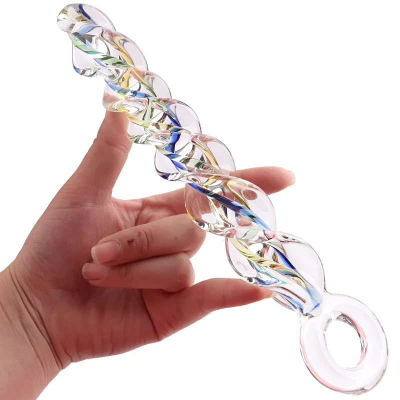 Pyrex Glass Dildo Crystal Threaded Glass Butt Plug Artificial Penis Dildos For Women Masturbator Anal Butt Plug Sex Toys For Men
