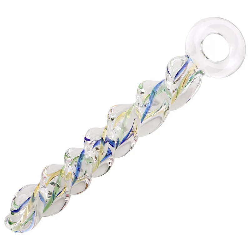 Pyrex Glass Dildo Crystal Threaded Glass Butt Plug Artificial Penis Dildos For Women Masturbator Anal Butt Plug Sex Toys For Men