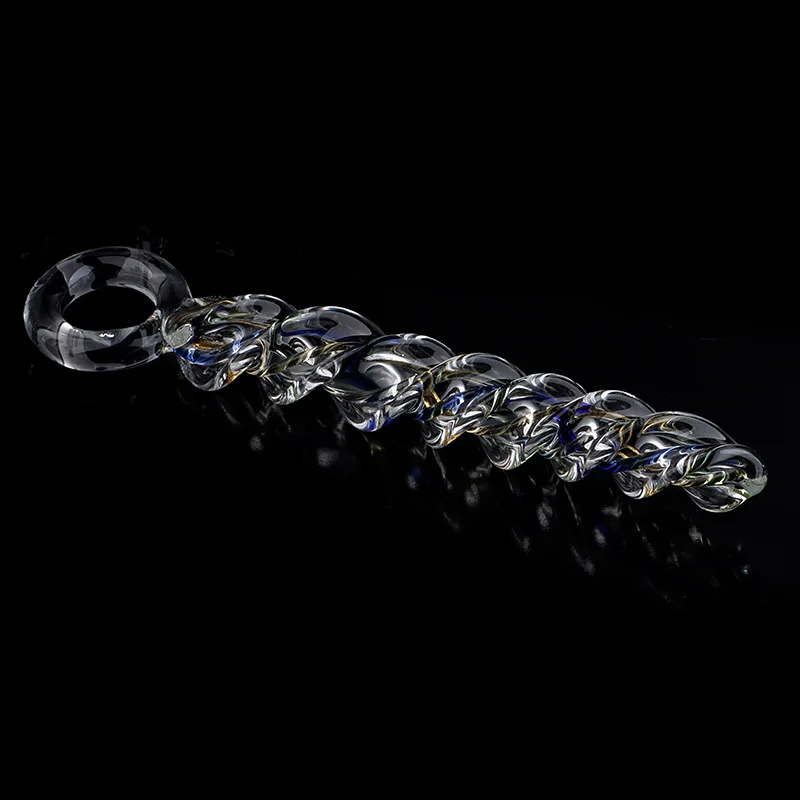 Pyrex Glass Dildo Crystal Threaded Glass Butt Plug Artificial Penis Dildos For Women Masturbator Anal Butt Plug Sex Toys For Men