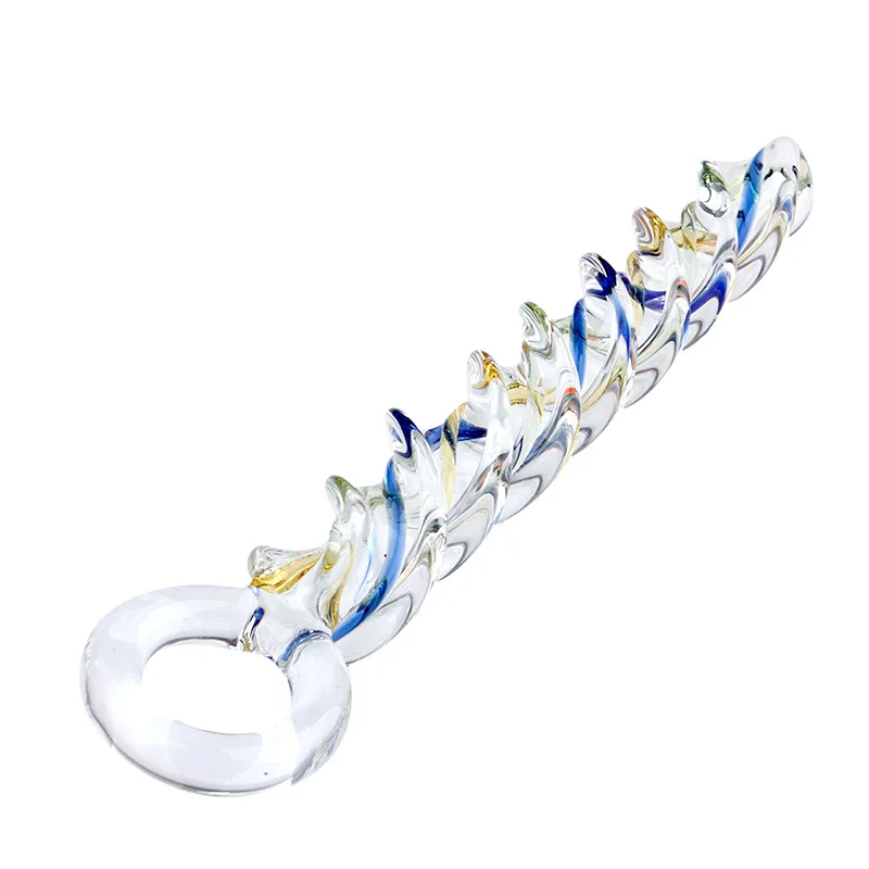 Pyrex Glass Dildo Crystal Threaded Glass Butt Plug Artificial Penis Dildos For Women Masturbator Anal Butt Plug Sex Toys For Men