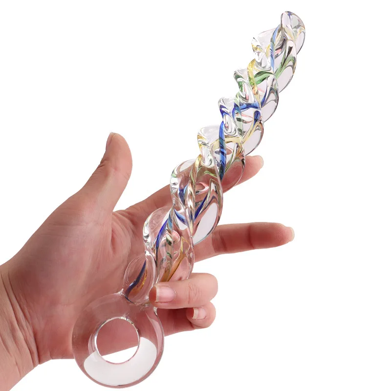 Pyrex Glass Dildo Crystal Threaded Glass Butt Plug Artificial Penis Dildos For Women Masturbator Anal Butt Plug Sex Toys For Men