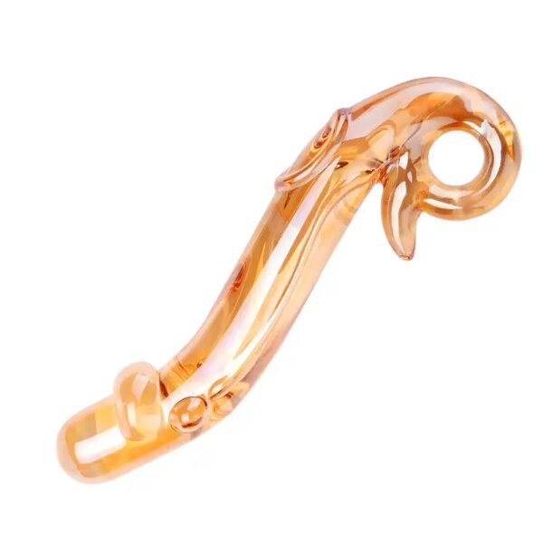 Black wolf Pyrex glass dildo fake penis crystal butt plug prostate massager g-spot female masturbation Sex toys for women men