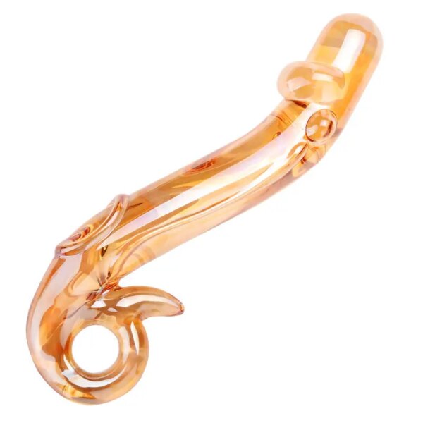 Black wolf Pyrex glass dildo fake penis crystal butt plug prostate massager g-spot female masturbation Sex toys for women men