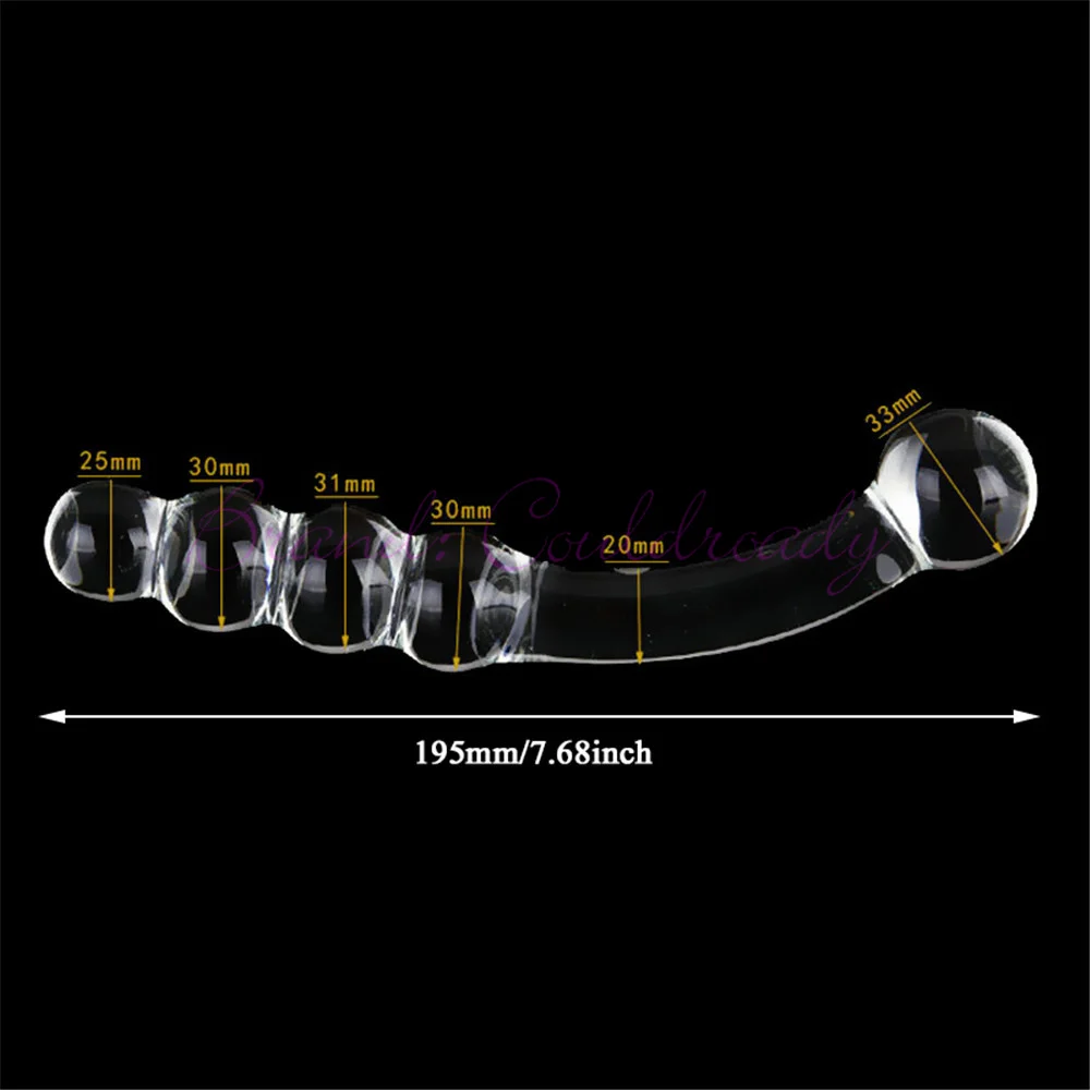 Pyrex Glass Anal Beads Butt Plug Big Ball Large Crystal Dildo Penis Artificial Dick Gay Masturbate Adult Sex Toy For Women Men