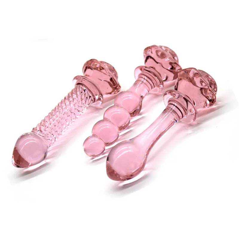 Pink Rose Pyrex Glass Crystal Artificial Dildo Vaginal Anal Butt Plug for Couple Gay Prostate Massage Fake Penis Sex Toys Pink Rose Pyrex Glass Crystal Artificial Dildo Vaginal Anal Butt Plug for Couple Gay Prostate Massage Fake Penis Sex Toys