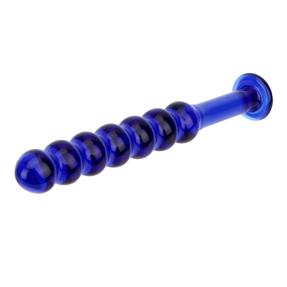 IKOKY 7 Beads Pyrex Anal Plug Sex Toys for Women Men Crystal Balls Fake Penis Glass Dildo Prostate Massage Butt Plug G-Spot