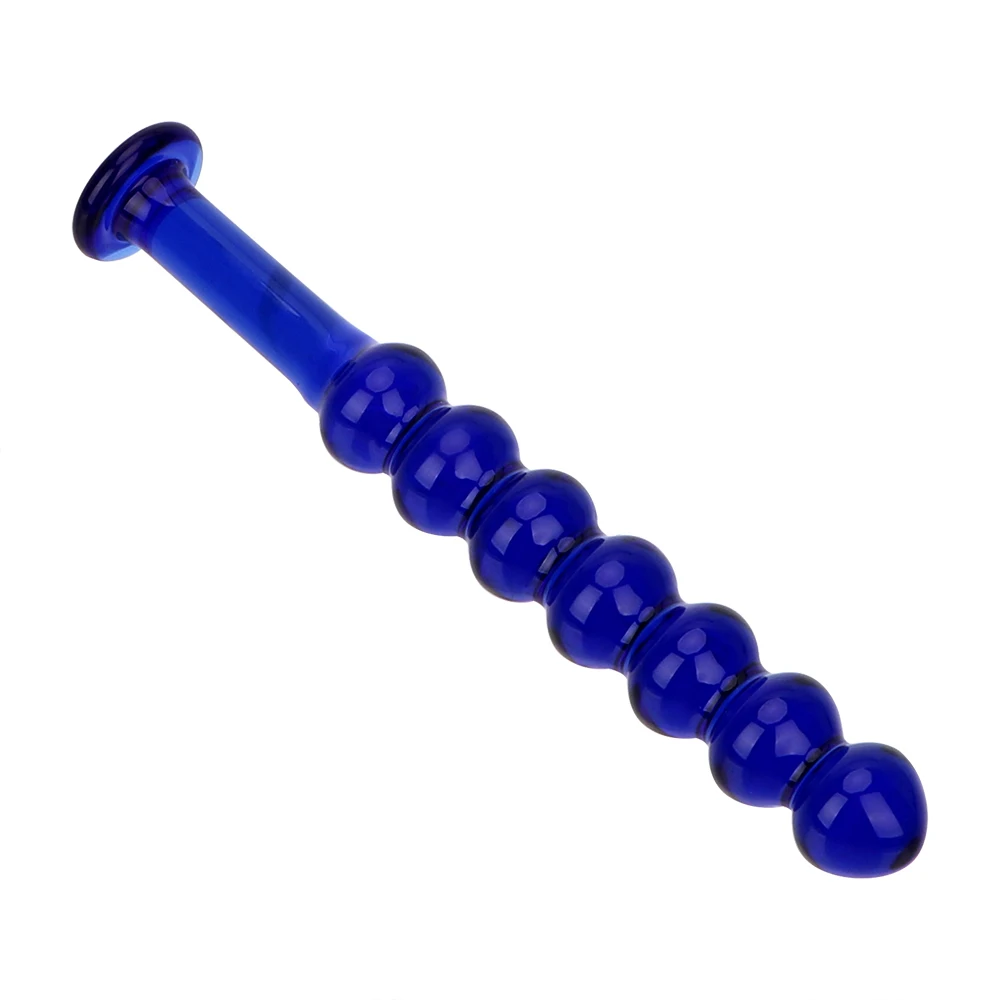 IKOKY 7 Beads Pyrex Anal Plug Sex Toys for Women Men Crystal Balls Fake Penis Glass Dildo Prostate Massage Butt Plug G-Spot