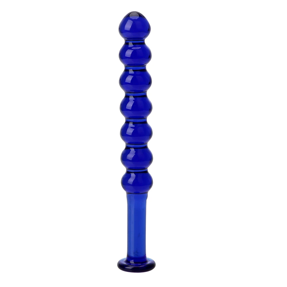 IKOKY 7 Beads Pyrex Anal Plug Sex Toys for Women Men Crystal Balls Fake Penis Glass Dildo Prostate Massage Butt Plug G-Spot