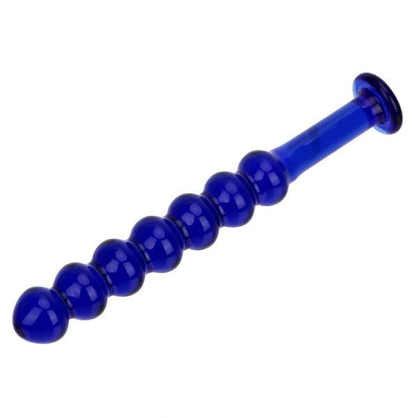Glass Dildo Anal Plug Prostate Massage Fake Penis Sex Products Crystal Balls Butt Plug 7 Beads Pyrex Sex Toys for Women Men