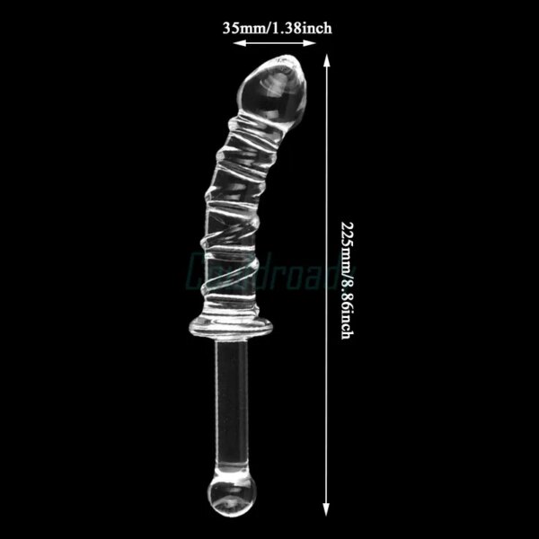 Women Glass Dildo Sex Pyrex Crystal Dildo Glass Sex Toys for Woman Anal Toys Adult Crystal Female Sex Products with handle
