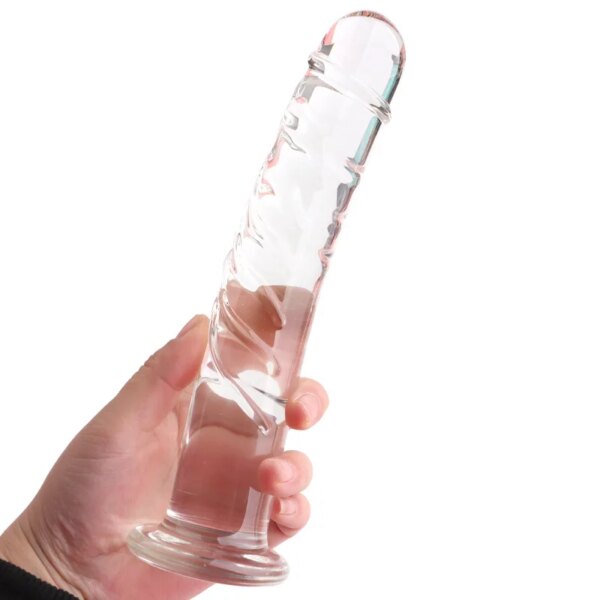 Pyrex Crystal Glass Dildo Realistic Penis Adult Game Sex Toys For Women And Men Gay Masturbation Fisting Dildo Anal Butt Plug