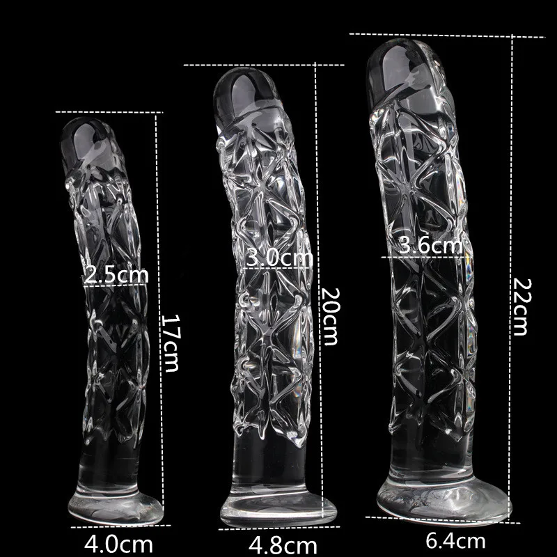 Pyrex Crystal Glass Dildo Realistic Penis Adult Game Sex Toys For Women And Men Gay Masturbation Fisting Dildo Anal Butt Plug