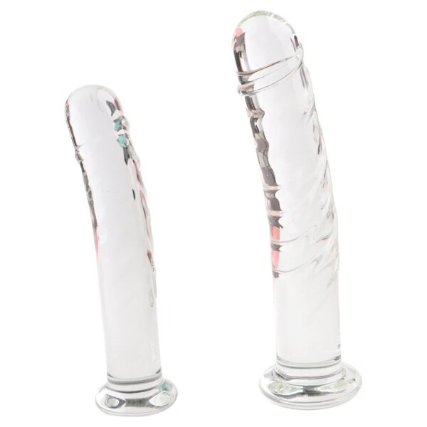 Pyrex Crystal Glass Dildo Realistic Penis Adult Game Sex Toys For Women And Men Gay Masturbation Fisting Dildo Anal Butt Plug