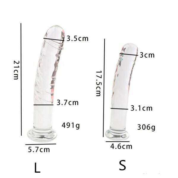 Pyrex Crystal Glass Dildo Realistic Penis Adult Game Sex Toys For Women And Men Gay Masturbation Fisting Dildo Anal Butt Plug