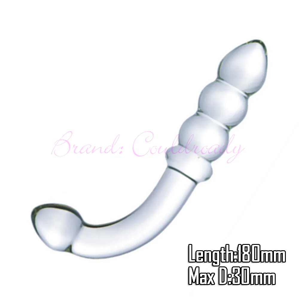 Pyrex Glass Anal Beads Butt Plug Big Ball Large Crystal Dildo Penis Artificial Dick Gay Masturbate Adult Sex Toy For Women