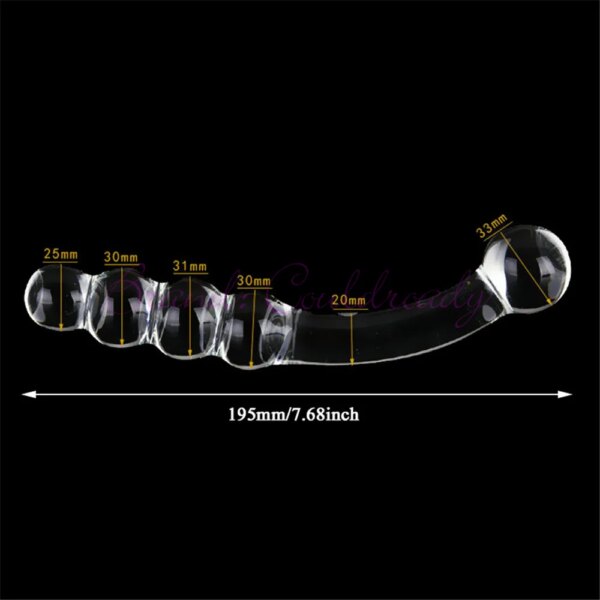 Pyrex Glass Anal Beads Butt Plug Big Ball Large Crystal Dildo Penis Artificial Dick Gay Masturbate Adult Sex Toy For Women