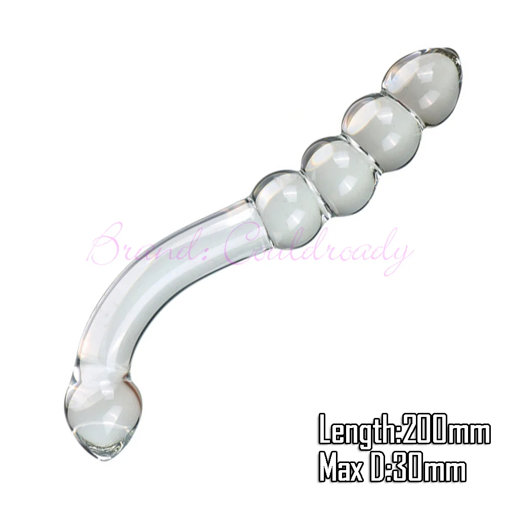 Pyrex Glass Anal Beads Butt Plug Big Ball Large Crystal Dildo Penis Artificial Dick Gay Masturbate Adult Sex Toy For Women