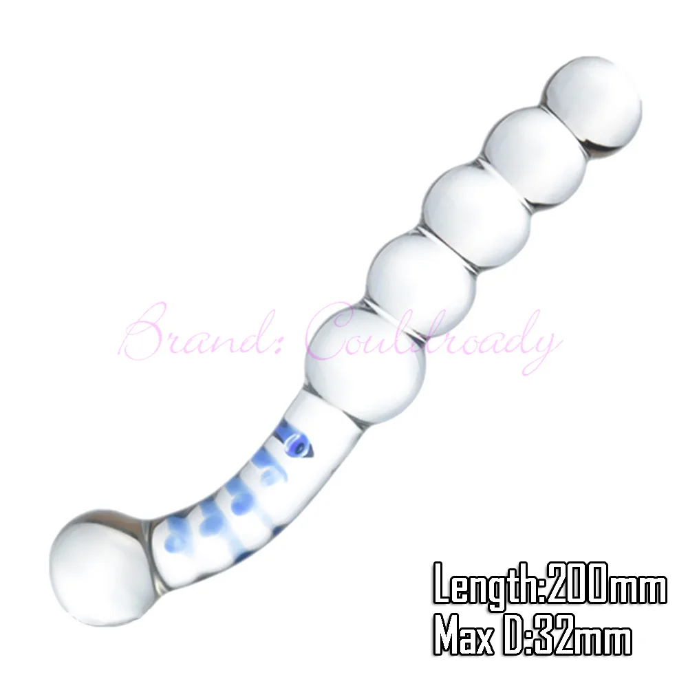 Pyrex Glass Anal Beads Butt Plug Big Ball Large Crystal Dildo Penis Artificial Dick Gay Masturbate Adult Sex Toy For Women