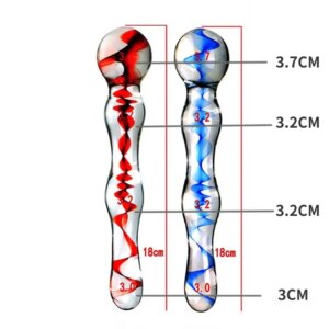 Colorful Crystal Pyrex Glass Dildo Beads Ball Butt Plug Masturbation Artificial Penis Dildo Adult Sex Toys For Women Gay