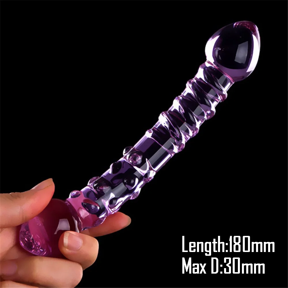 Pyrex Glass Dildo Fake Penis Crystal Anal Beads Butt Plug Prostate Massager G Spot Female Masturbation Toys