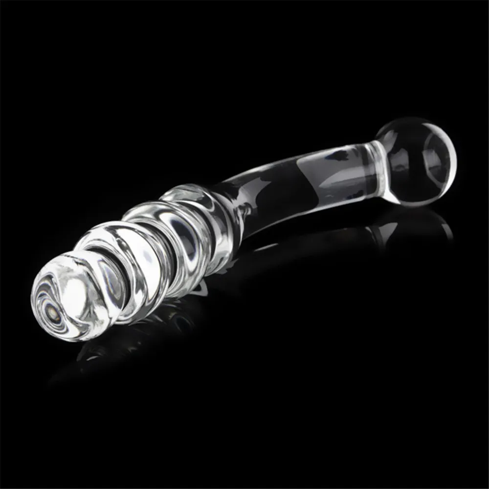 Pyrex Glass Dildo Fake Penis Crystal Anal Beads Butt Plug Prostate Massager G Spot Female Masturbation Toys