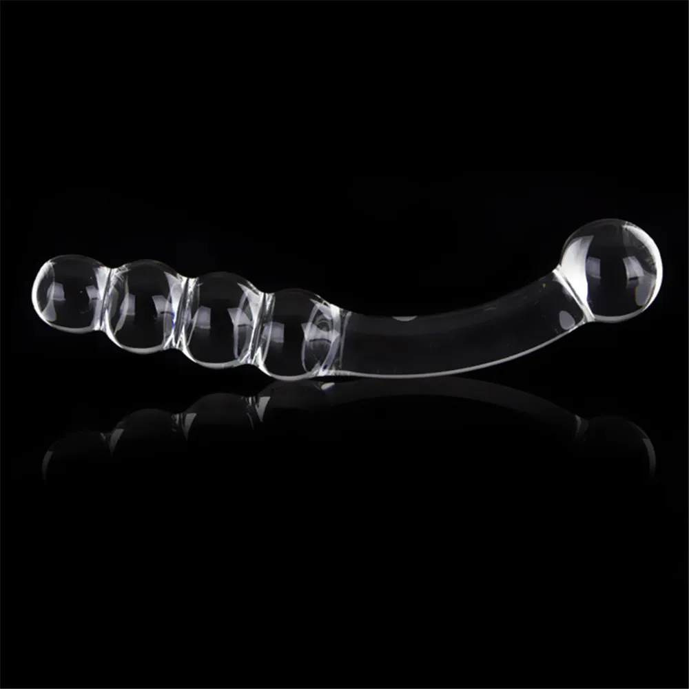 Pyrex Glass Dildo Fake Penis Crystal Anal Beads Butt Plug Prostate Massager G Spot Female Masturbation Toys