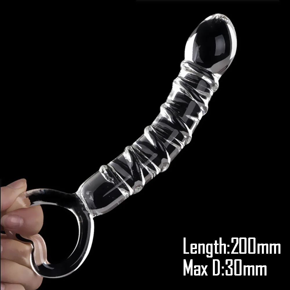 Pyrex Glass Dildo Fake Penis Crystal Anal Beads Butt Plug Prostate Massager G Spot Female Masturbation Toys