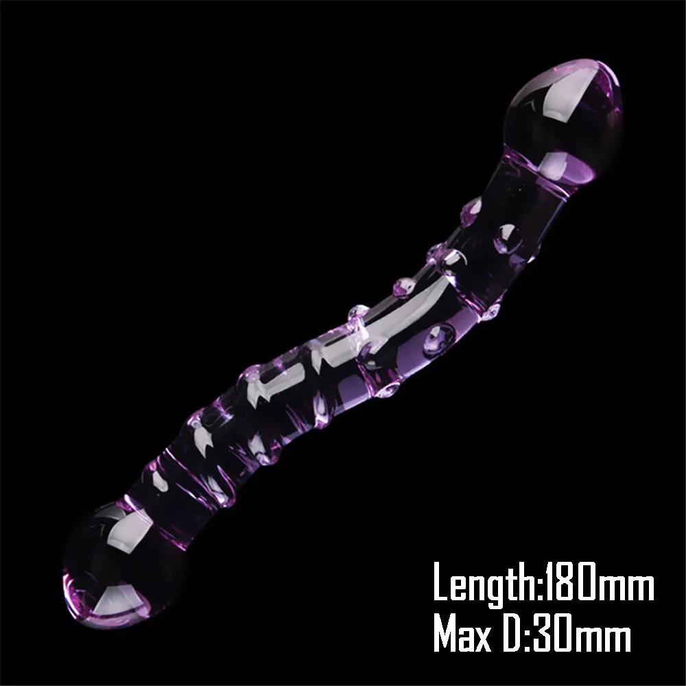 Pyrex Glass Dildo Fake Penis Crystal Anal Beads Butt Plug Prostate Massager G Spot Female Masturbation Toys