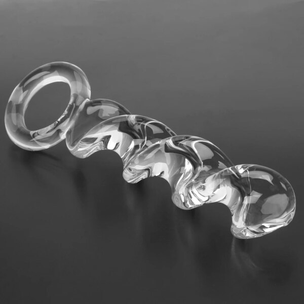 20cm Pyrex Glass Spiral Dildos For Women Vaginal Anal Plug Men Butt Dilator Female Masturbator Sex Toys Couples Adult Games Set