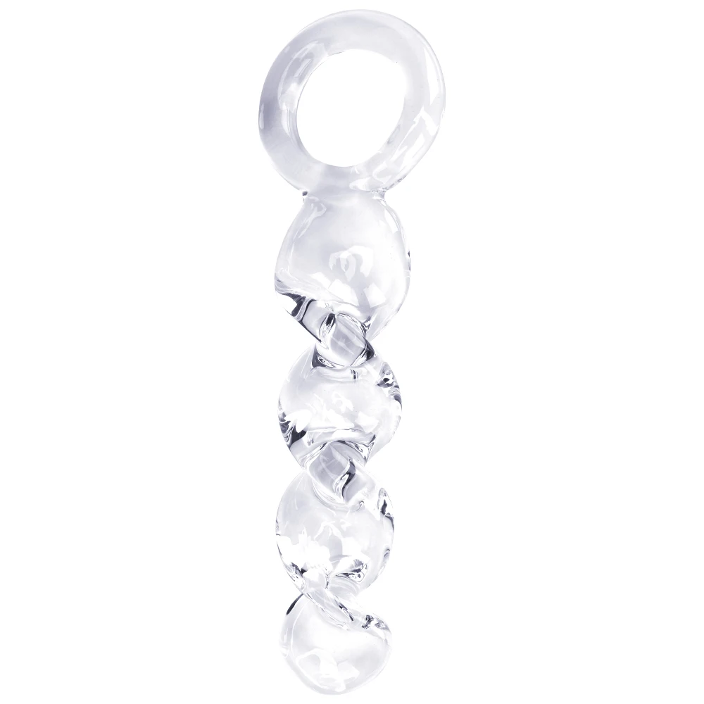 20cm Pyrex Glass Spiral Dildos For Women Vaginal Anal Plug Men Butt Dilator Female Masturbator Sex Toys Couples Adult Games Set