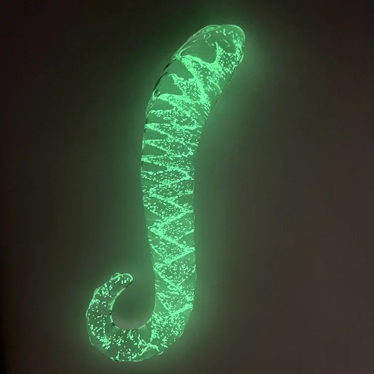 Hippocampus Shape G Shape Pyrex Glass Crystal Dildo with Spot Beads Fake Penis Anal Butt Plug Gay Masturbation Box Shipping