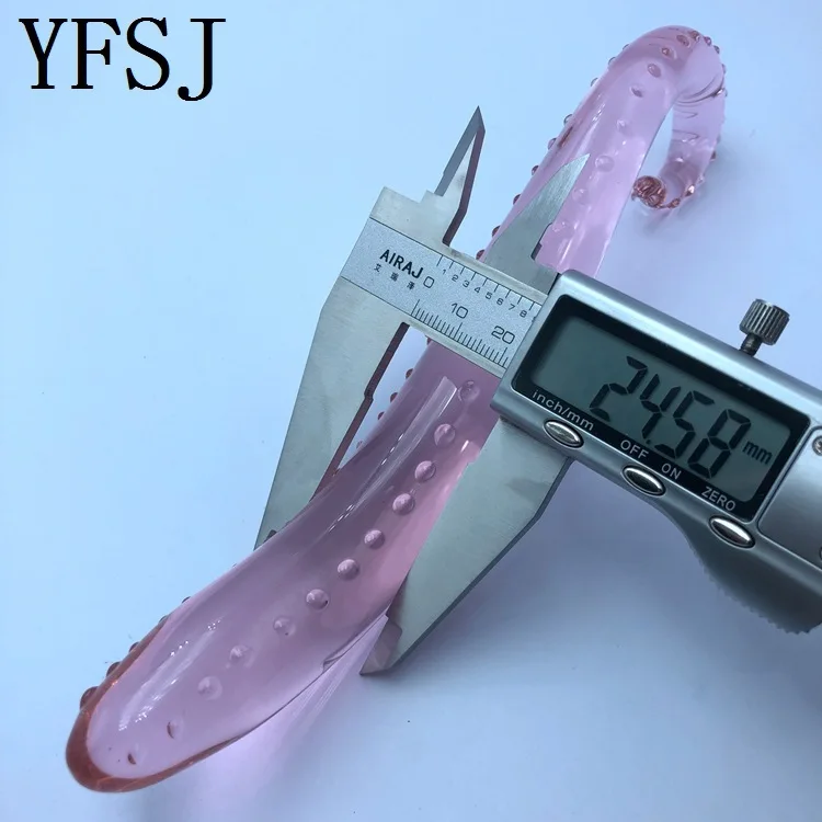 Hippocampus Shape G Shape Pyrex Glass Crystal Dildo with Spot Beads Fake Penis Anal Butt Plug Gay Masturbation Box Shipping