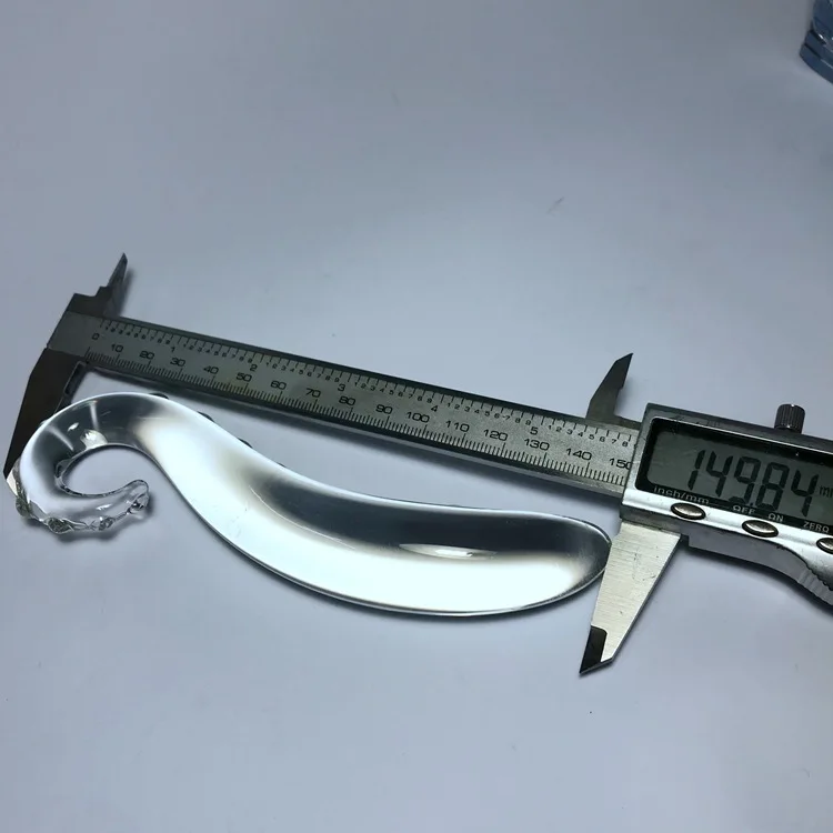 Hippocampus Shape G Shape Pyrex Glass Crystal Dildo with Spot Beads Fake Penis Anal Butt Plug Gay Masturbation Box Shipping